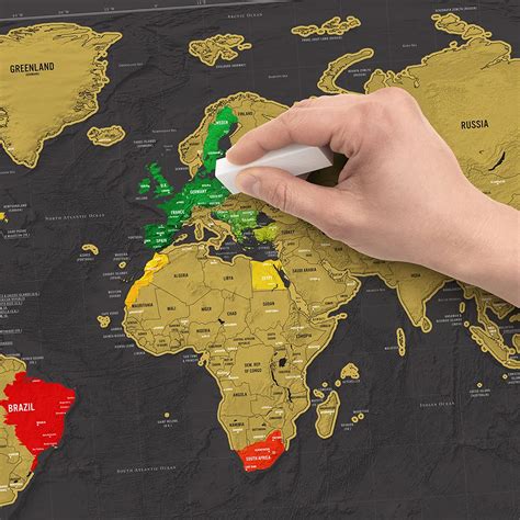 MAP Map Of World Scratch Off